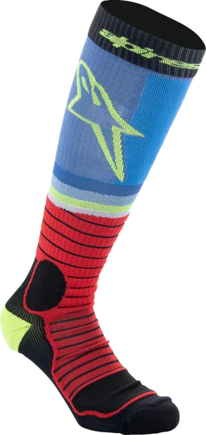 ALPINESTARS MX Pro Socks - Black/Red/Blue/Yellow - Medium 4701524-1212-M