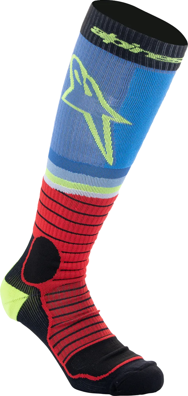 ALPINESTARS MX Pro Socks - Black/Red/Blue/Yellow - Medium 4701524-1212-M