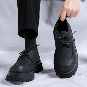 Amozae- Namchon Matte Black Chunky Brogues