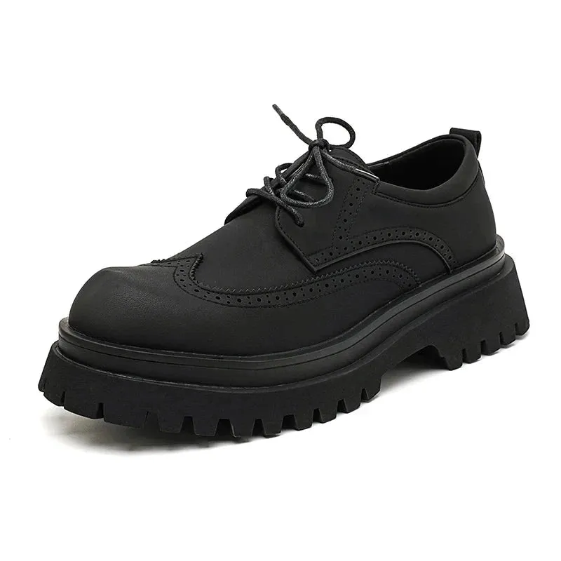 Amozae- Namchon Matte Black Chunky Brogues