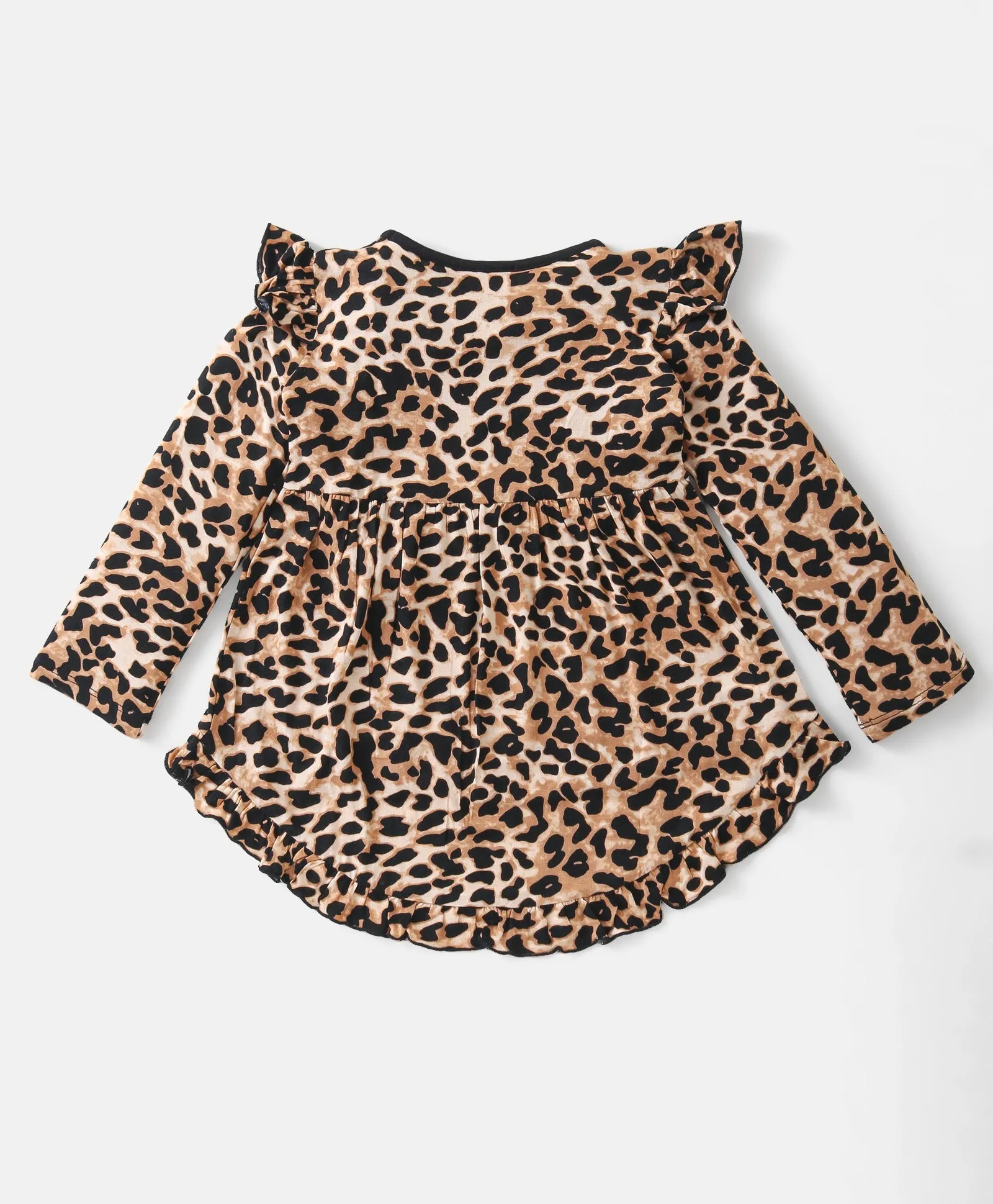 Animal Print Frilled Top Leggings Set