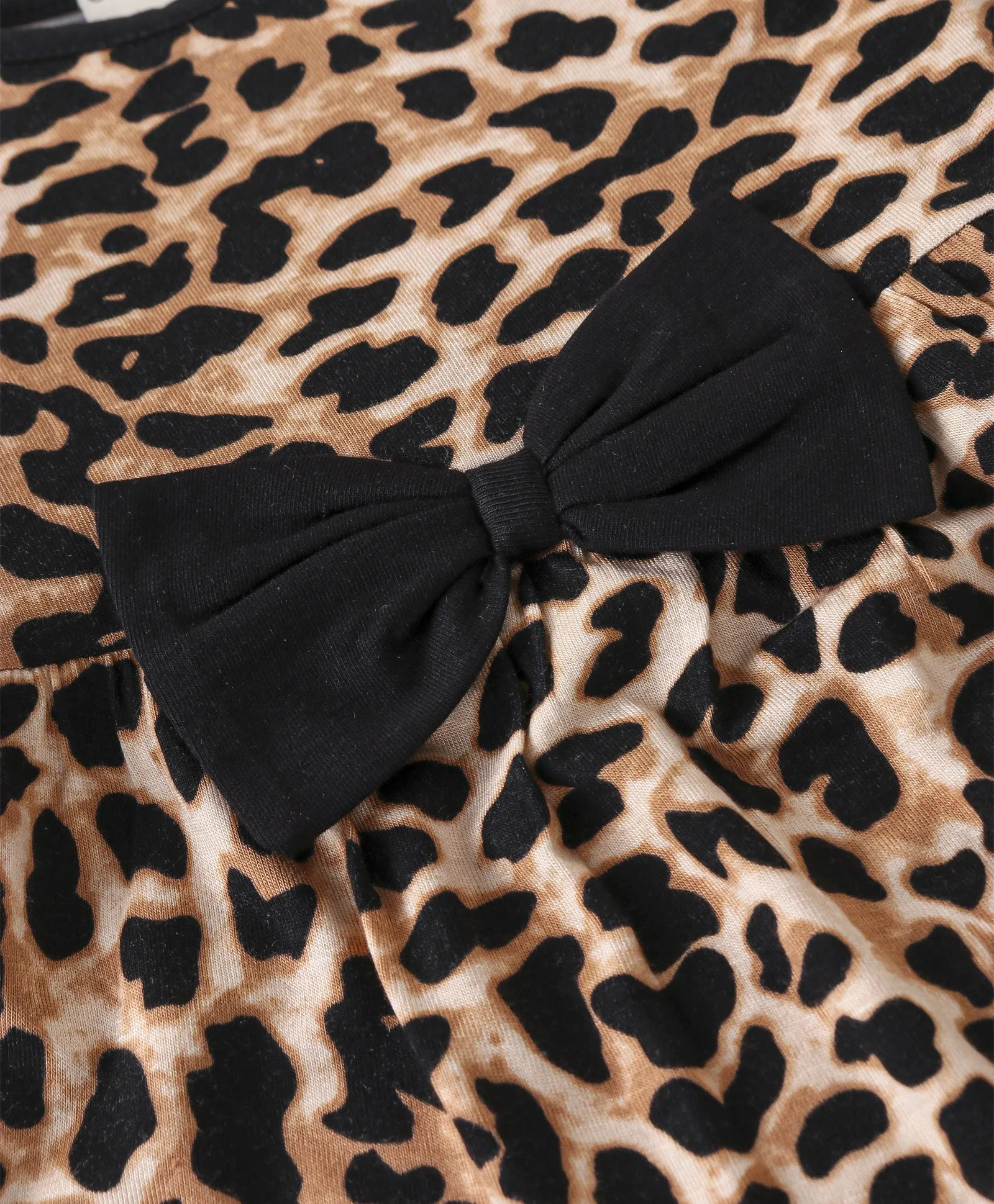 Animal Print Frilled Top Leggings Set