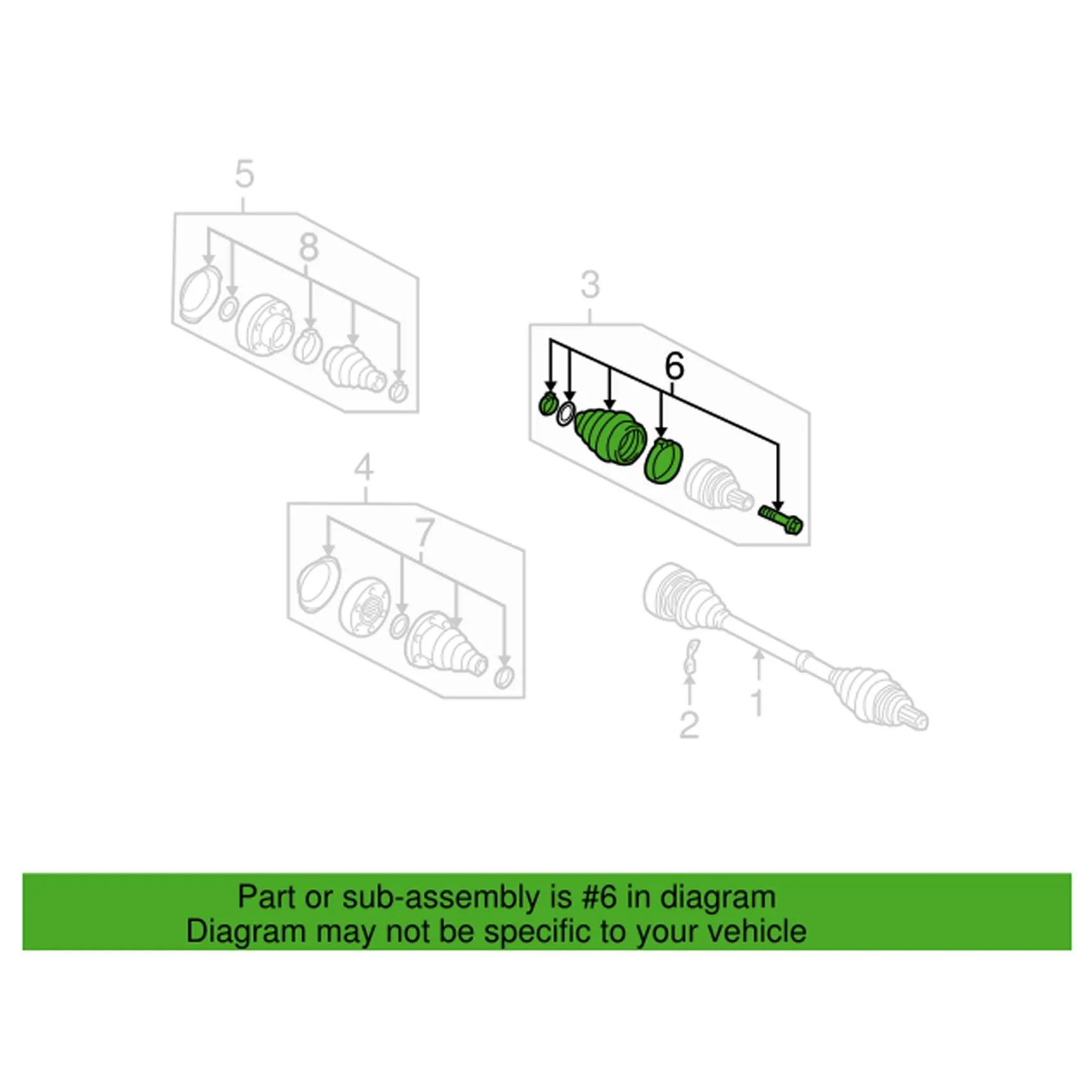 Audi CV Joint Boot Kit – Rear Outer 8E0598203