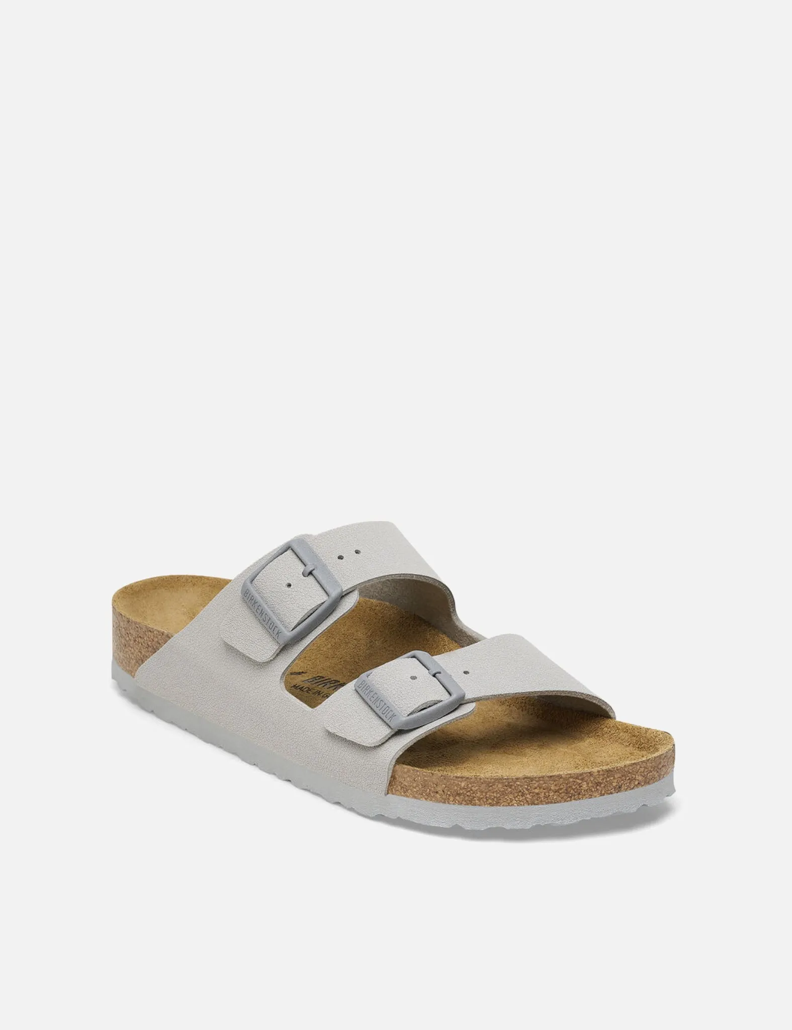 Birkenstock Women's Arizona Sandals Birko-flor (Narrow) - Stone Coin Grey