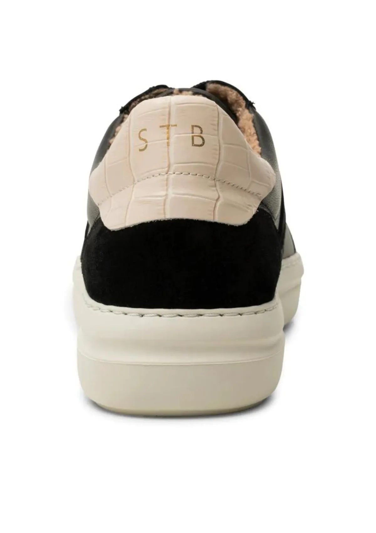 Black Leather Winter Sneakers | Valda Court Warm | Shoe The Bear