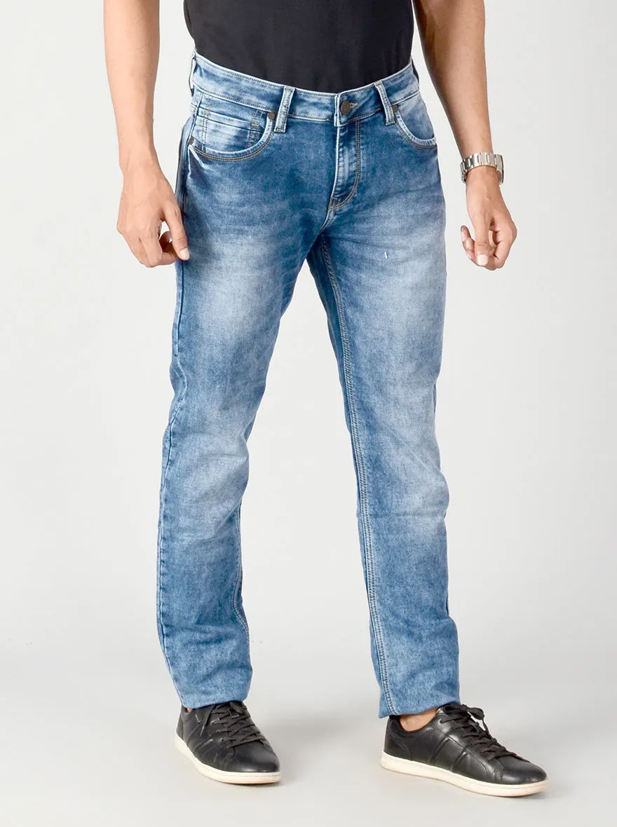 Blue Washed Slim Fit Jeans | JadeBlue