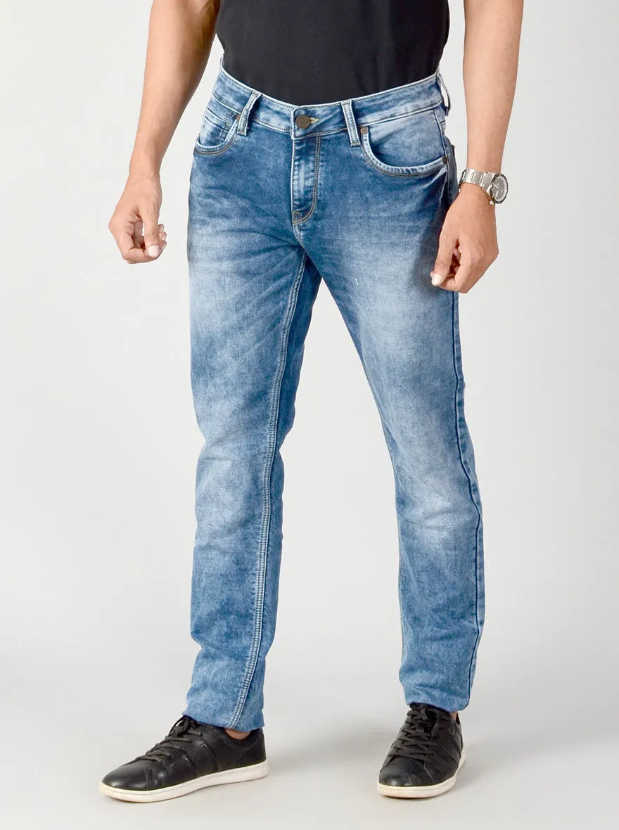 Blue Washed Slim Fit Jeans | JadeBlue