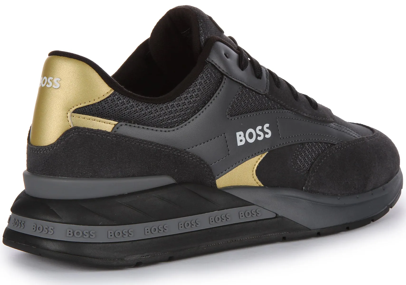 Boss Kurt Runner Sdme In Black Gold For Men