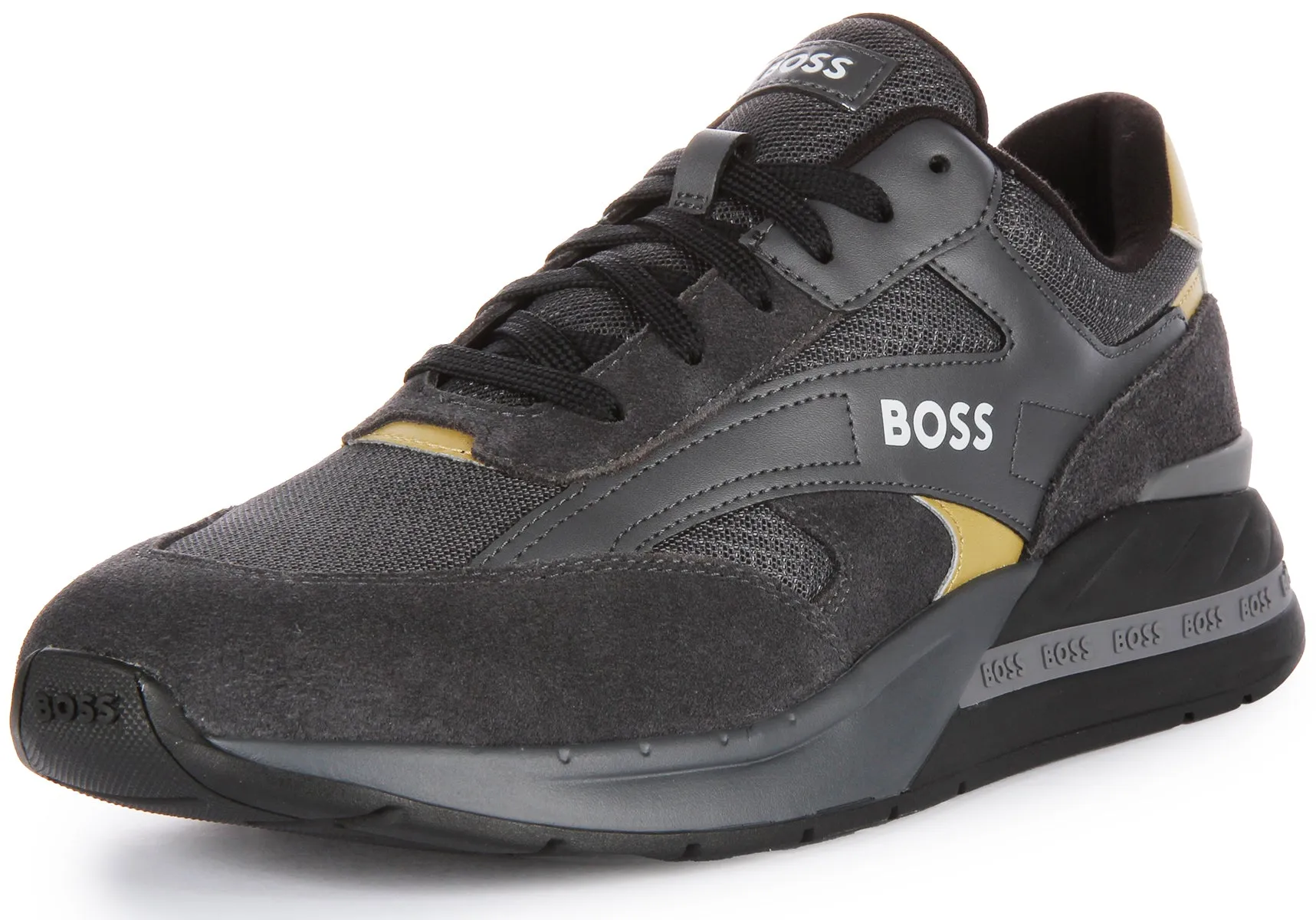 Boss Kurt Runner Sdme In Black Gold For Men