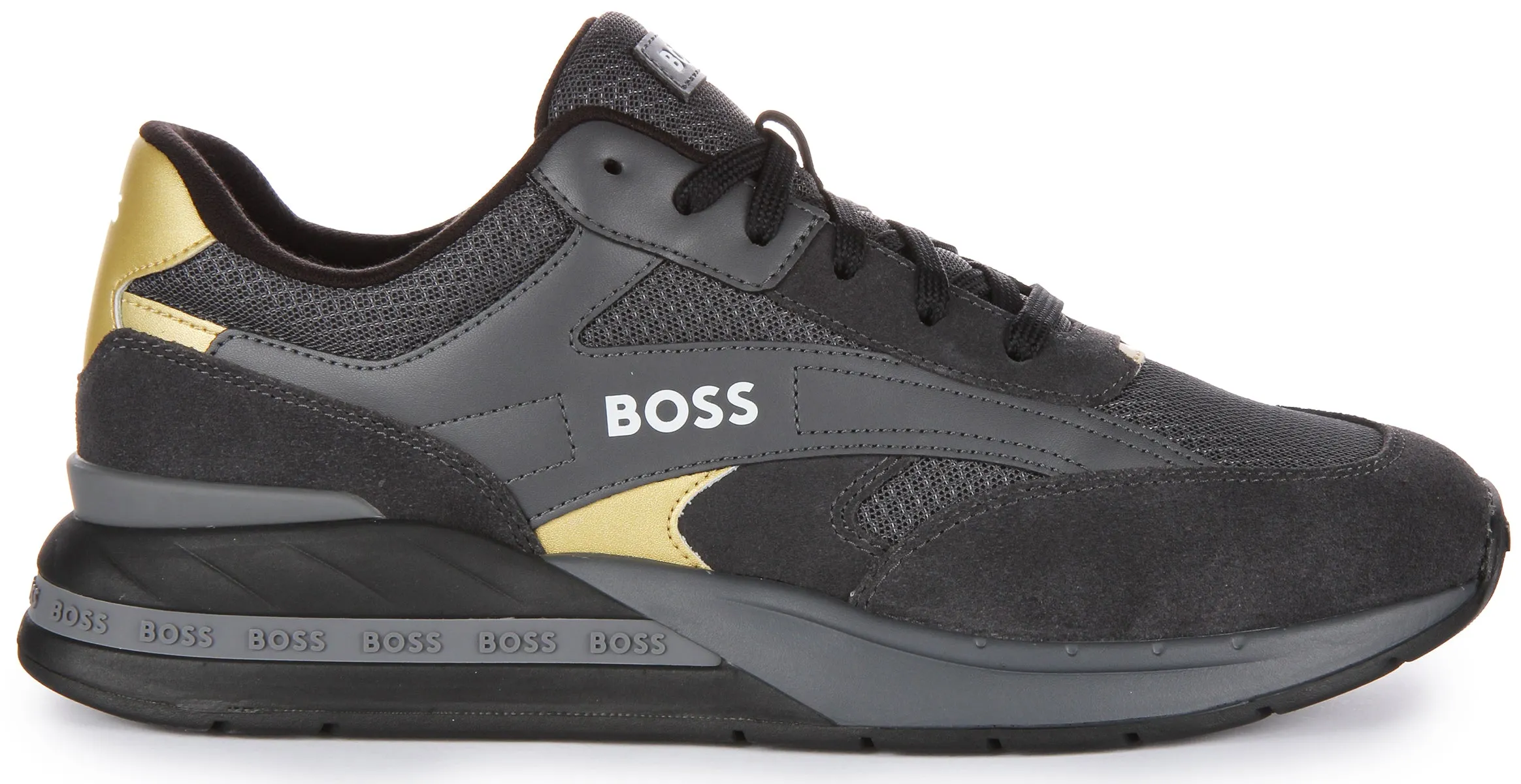 Boss Kurt Runner Sdme In Black Gold For Men