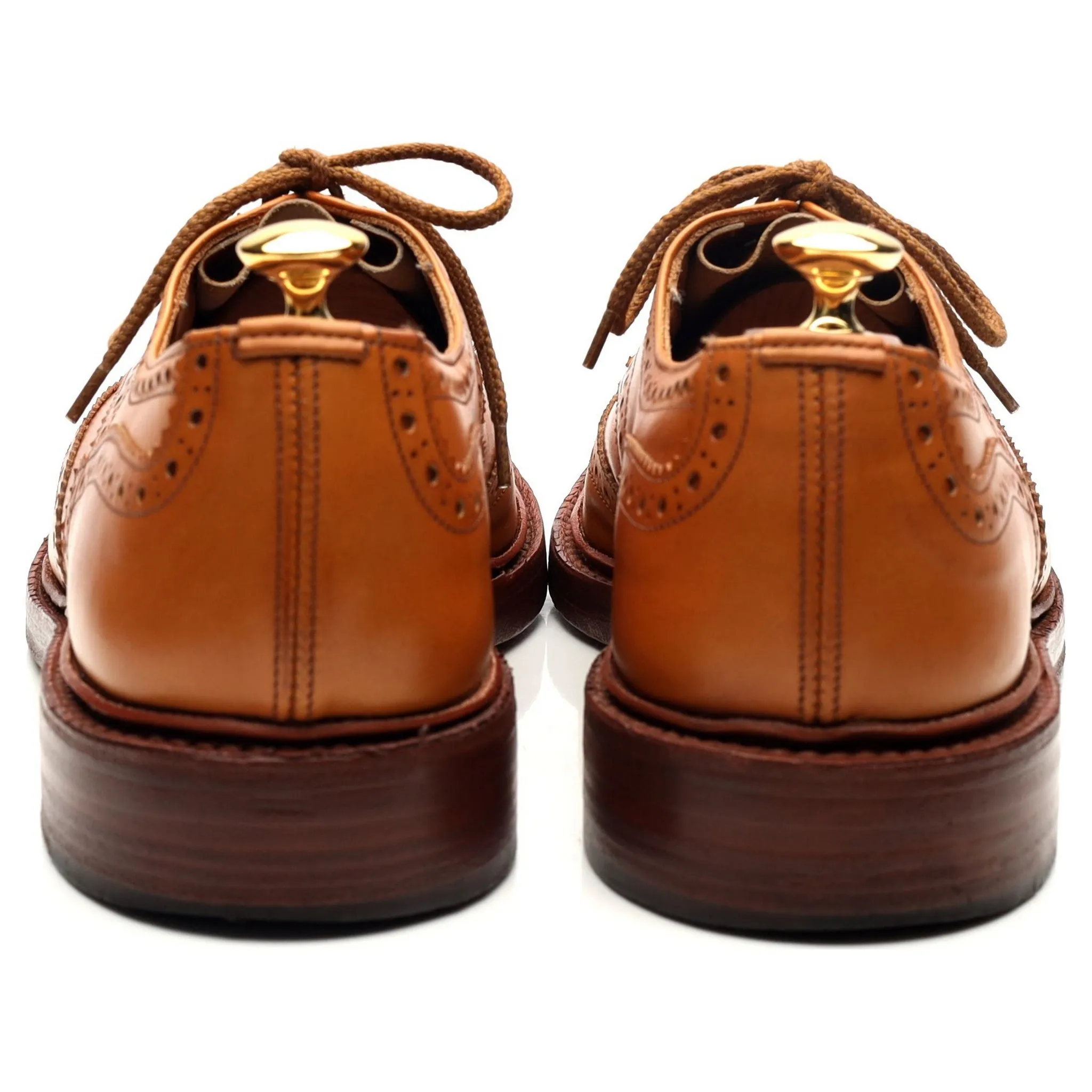 'Bourton' Tan Brown Leather Derby Brogues UK 9.5