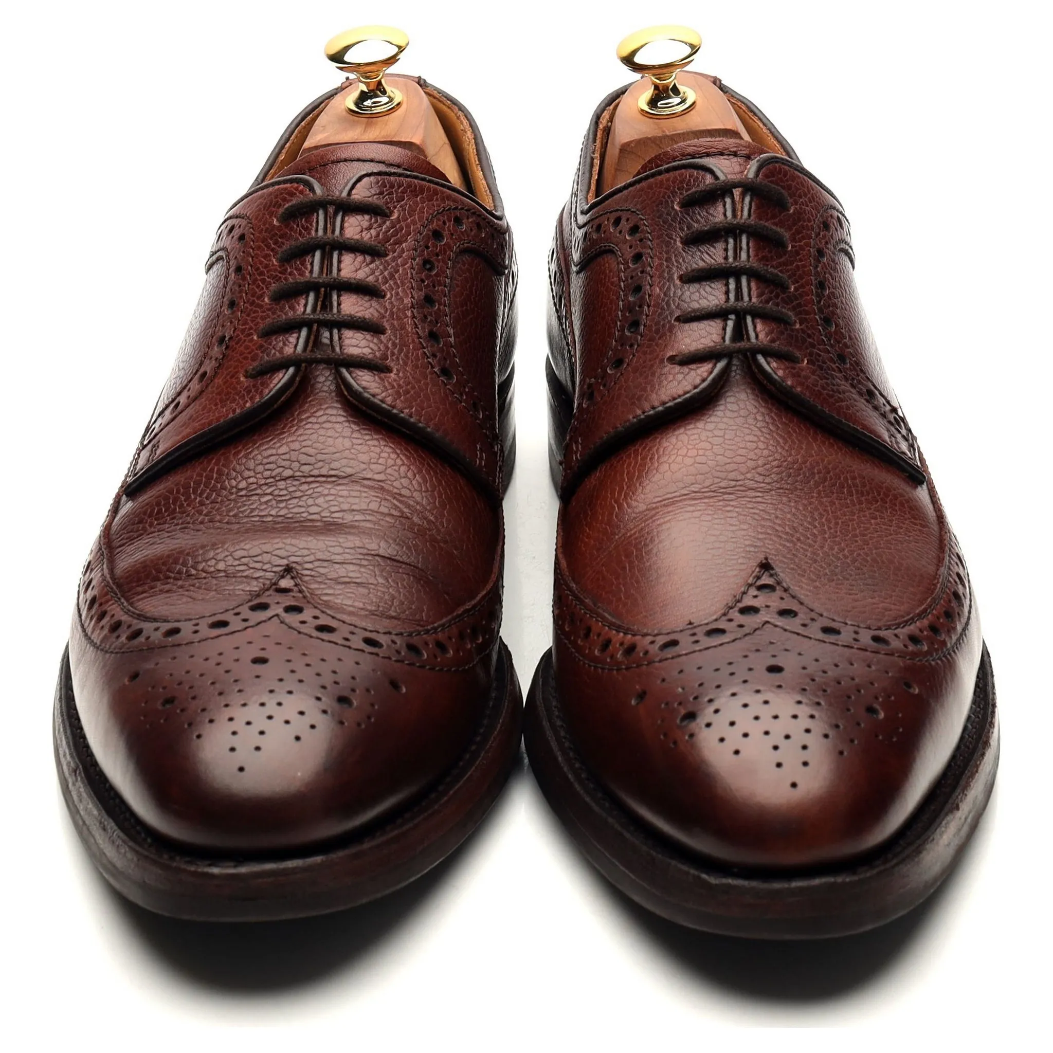 'Calvay' Burgundy Leather Derby Brogues 9.5 F