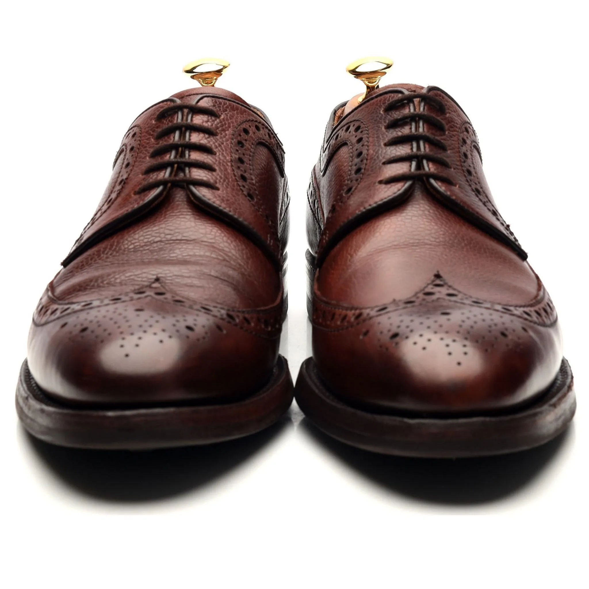 'Calvay' Burgundy Leather Derby Brogues 9.5 F