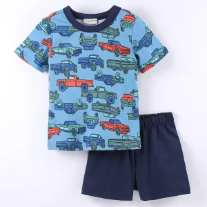 Cars Printed Tshirt Short Set