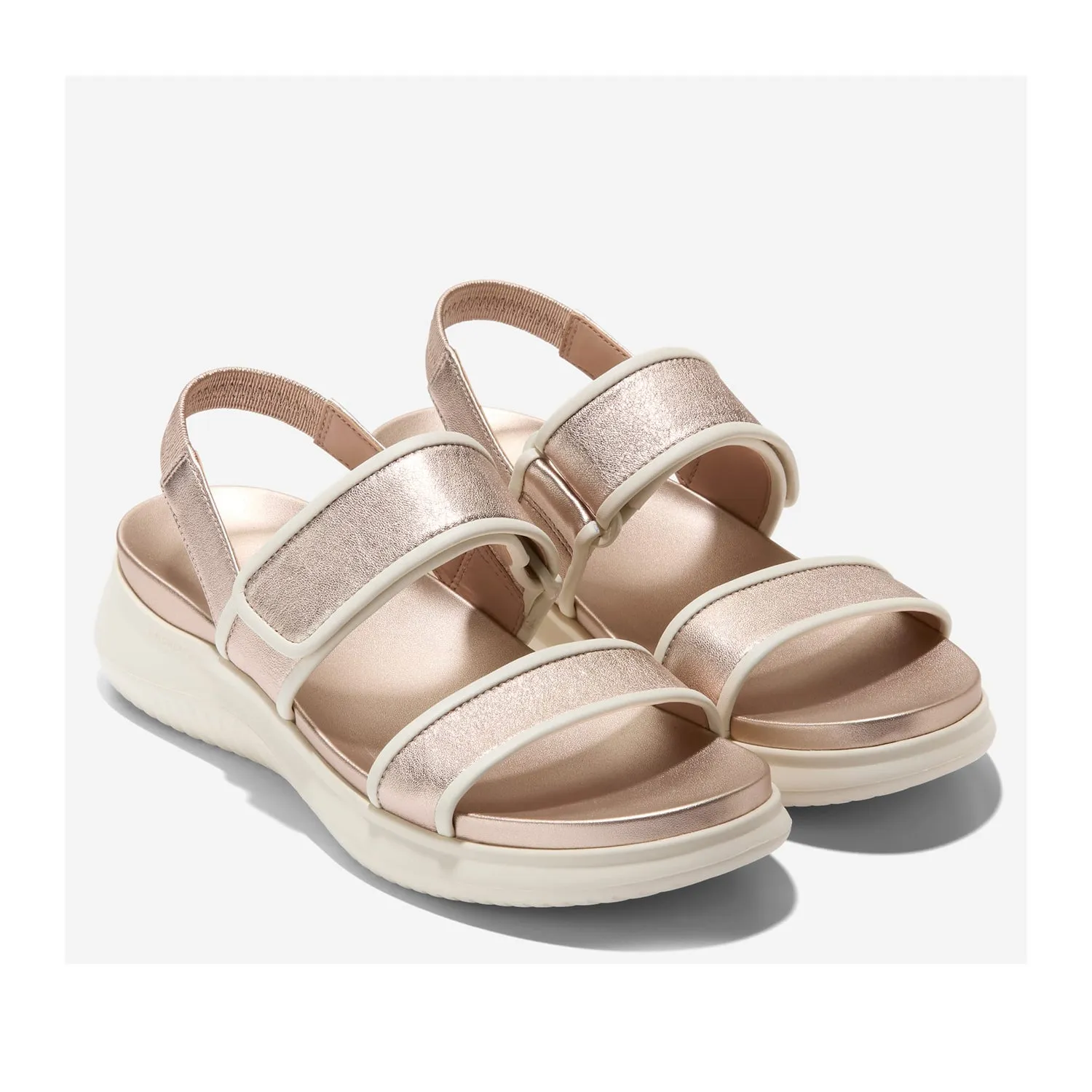 Cole Haan Women's Zerogrand Meritt Sandal in Rose Gold Metallic/Ivory