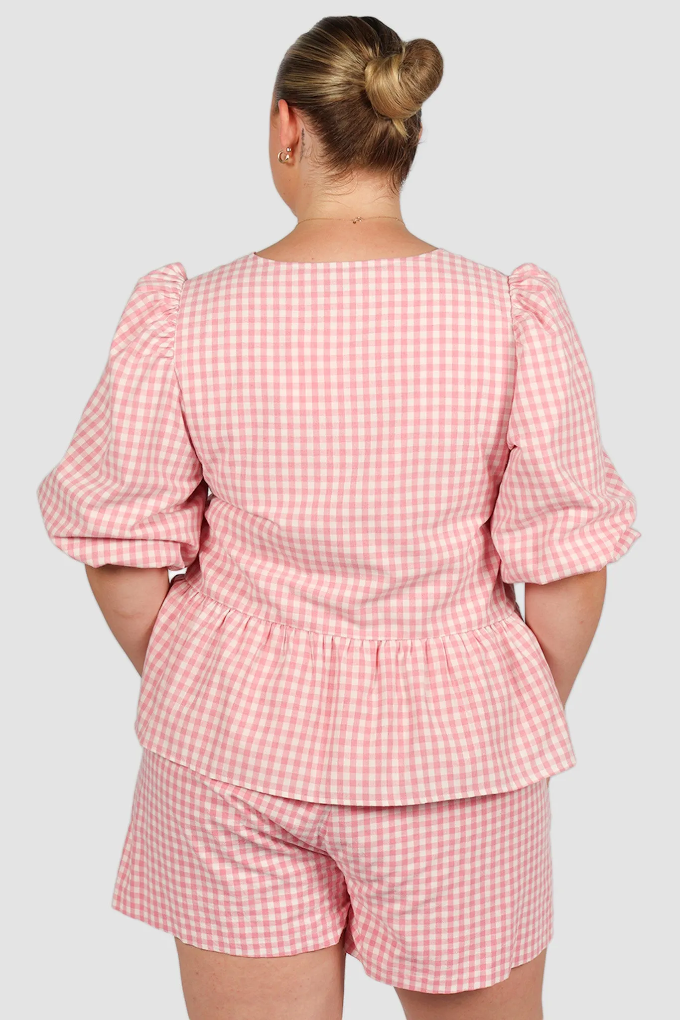 FAWN TOP PINK GINGHAM