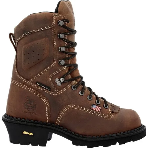 Georgia Boot Men's Crazy Horse USA Logger Composite Toe Waterproof Work Boot GB00540