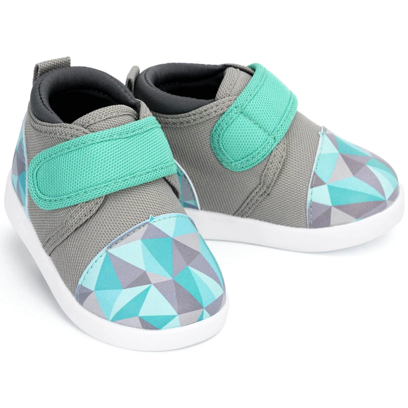 Glacial Refraction Squeakerless Toddler Shoes | Teal/Gray