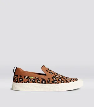 IBI SLIP-ON Leopard Print Knit Sneaker Men