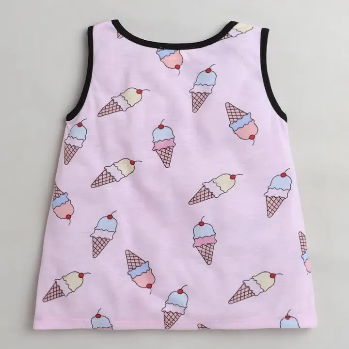 Icecream Printed Sleeveless Set