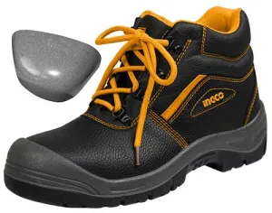 INGCO Safety Boots Sizes assortment Category of protective footwear - Steel toe cap Split leather upper Dual density PU sole - SSH04SB