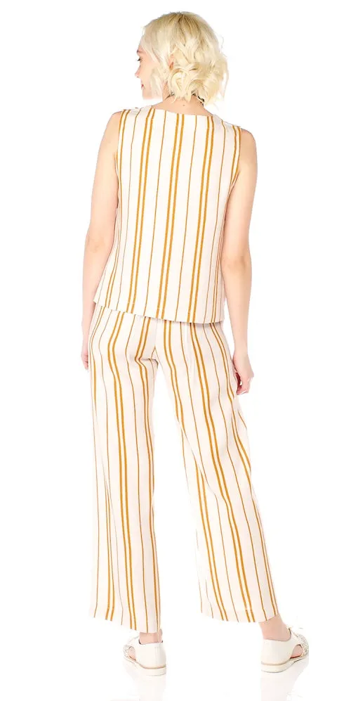 Luca Trousers, mustard stripe