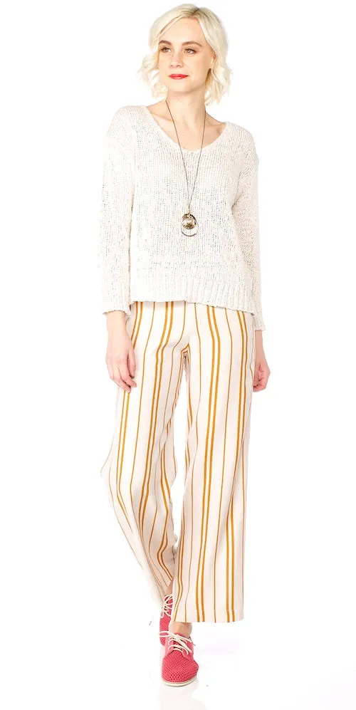 Luca Trousers, mustard stripe