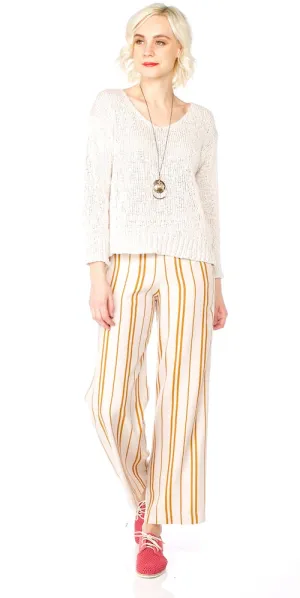 Luca Trousers, mustard stripe