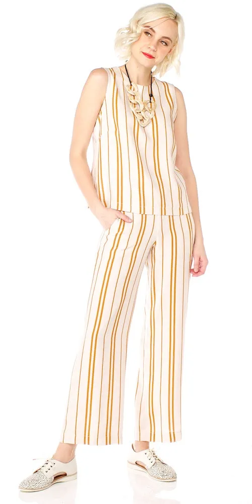 Luca Trousers, mustard stripe