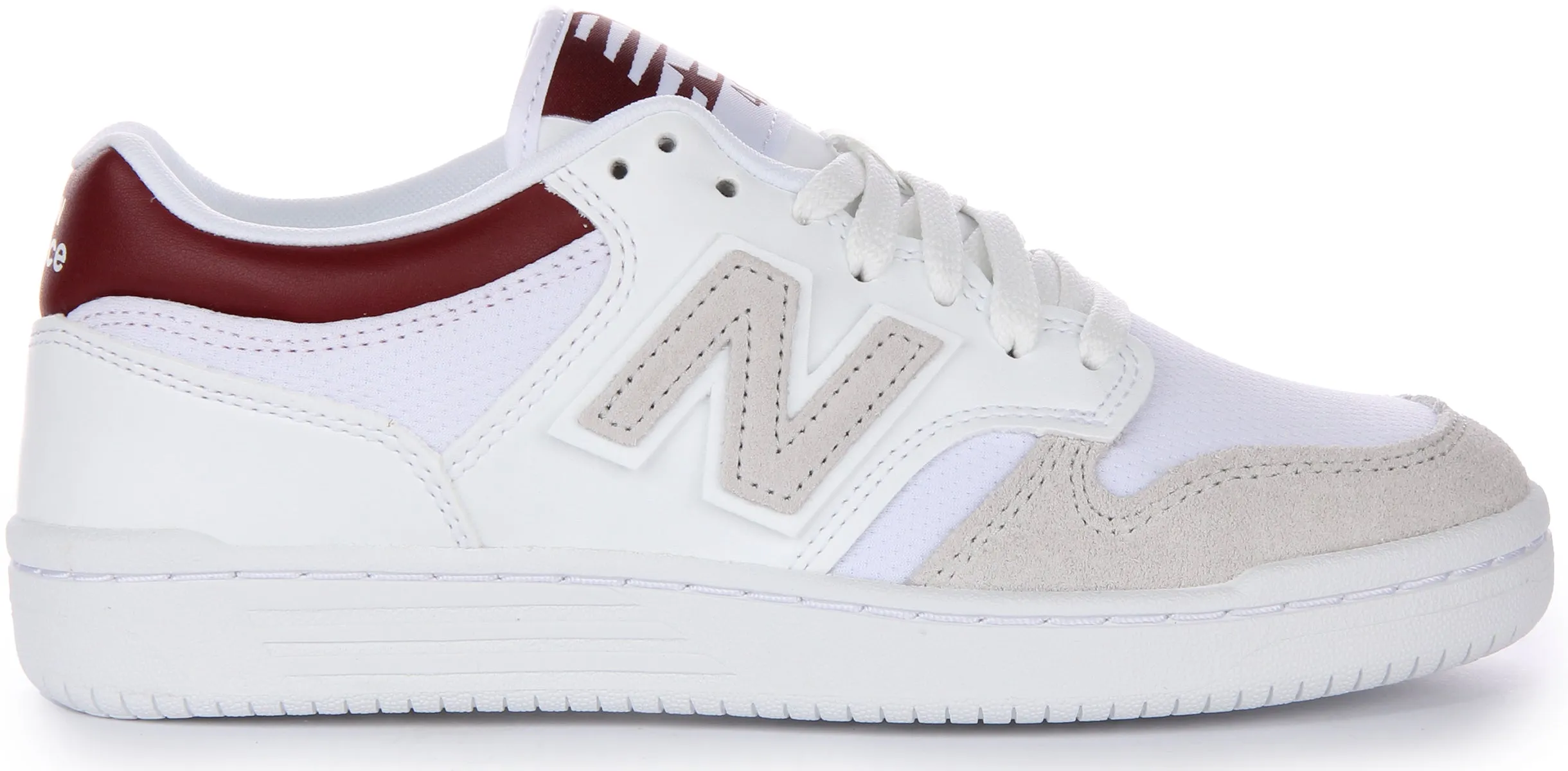 New Balance BB 480LKB In White Red For Men