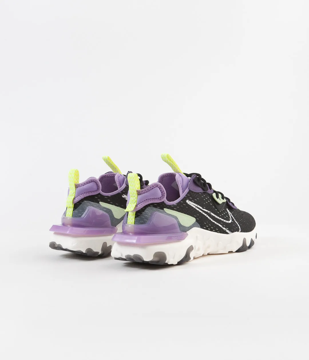 Nike React Vision Shoes - Black / Sail - Dark Smoke Grey - Gravity Purple