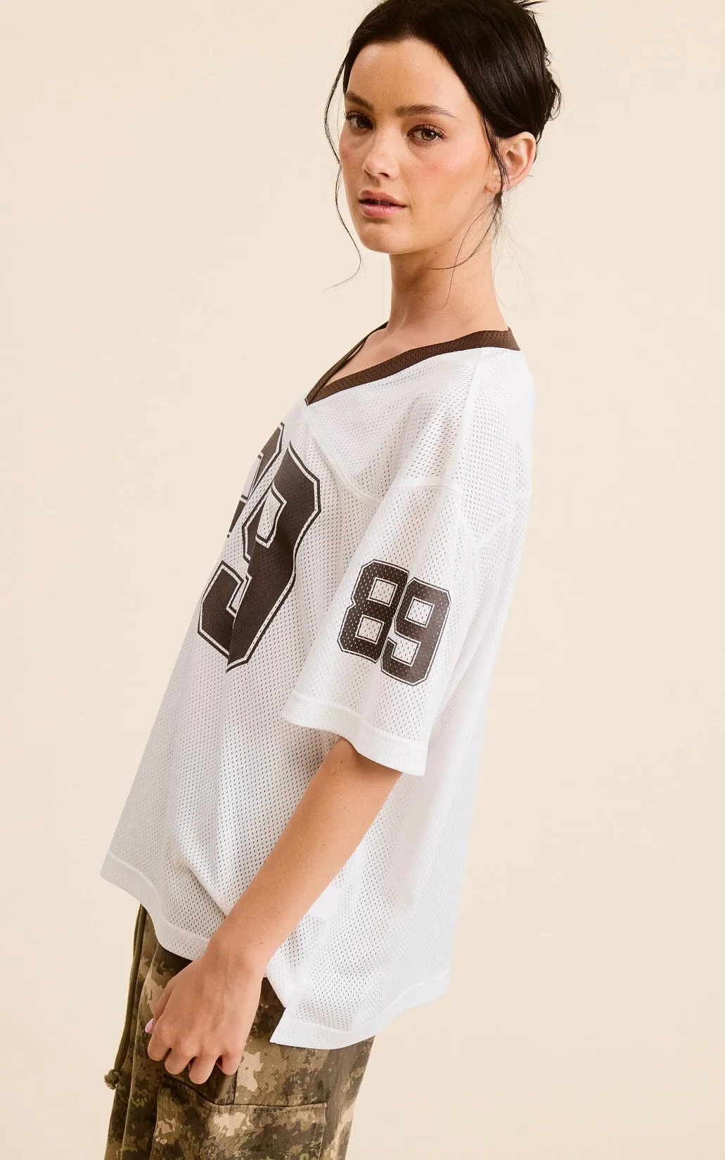 Oversized 89 Jersey Ivory