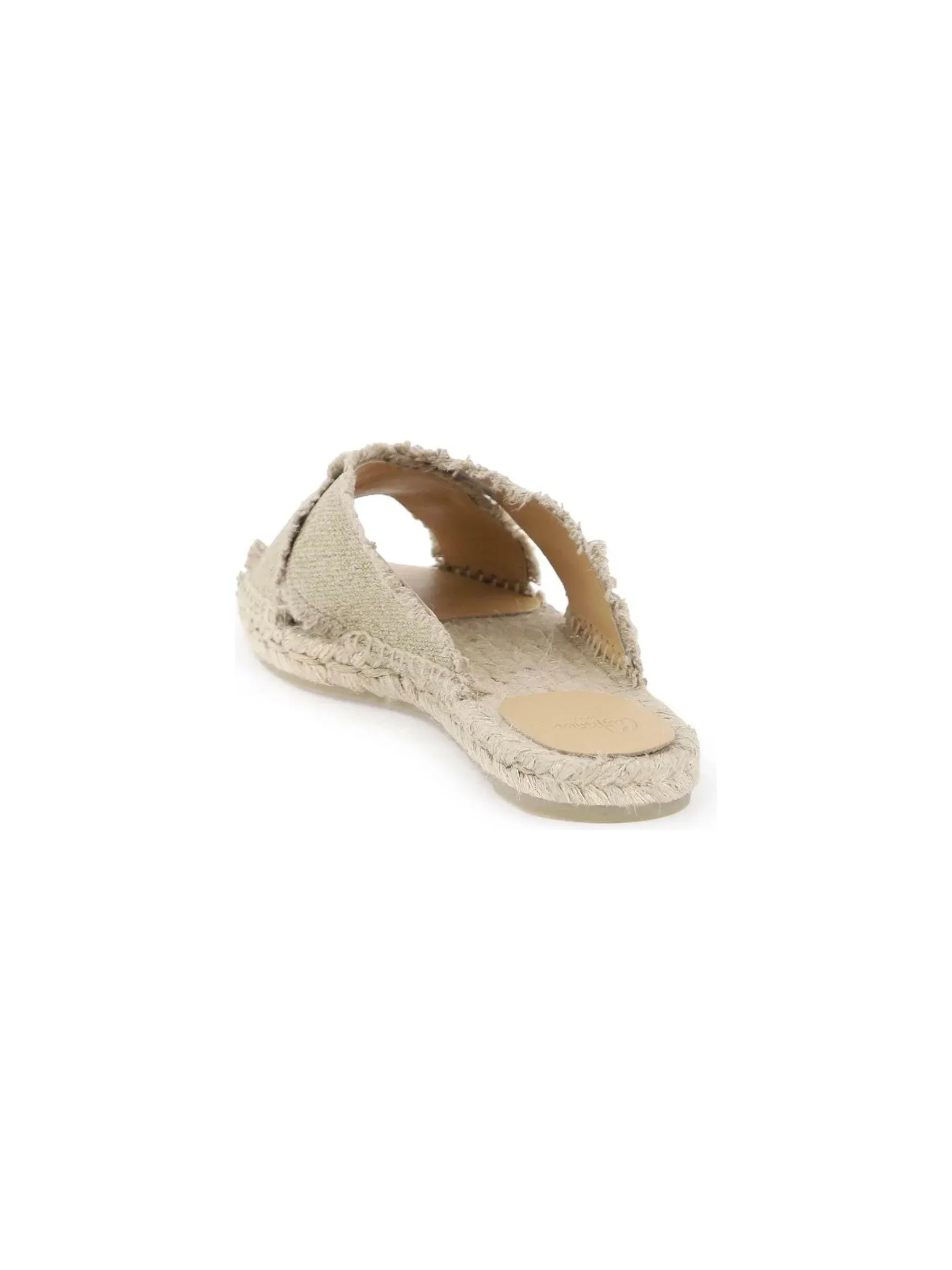 Palmera Lurex Linen Espadrille Slides