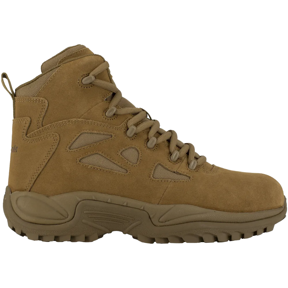 Reebok RB8650 Men's Rapid Response Composite Toe Tactical Boots - Side Zip - Coyote