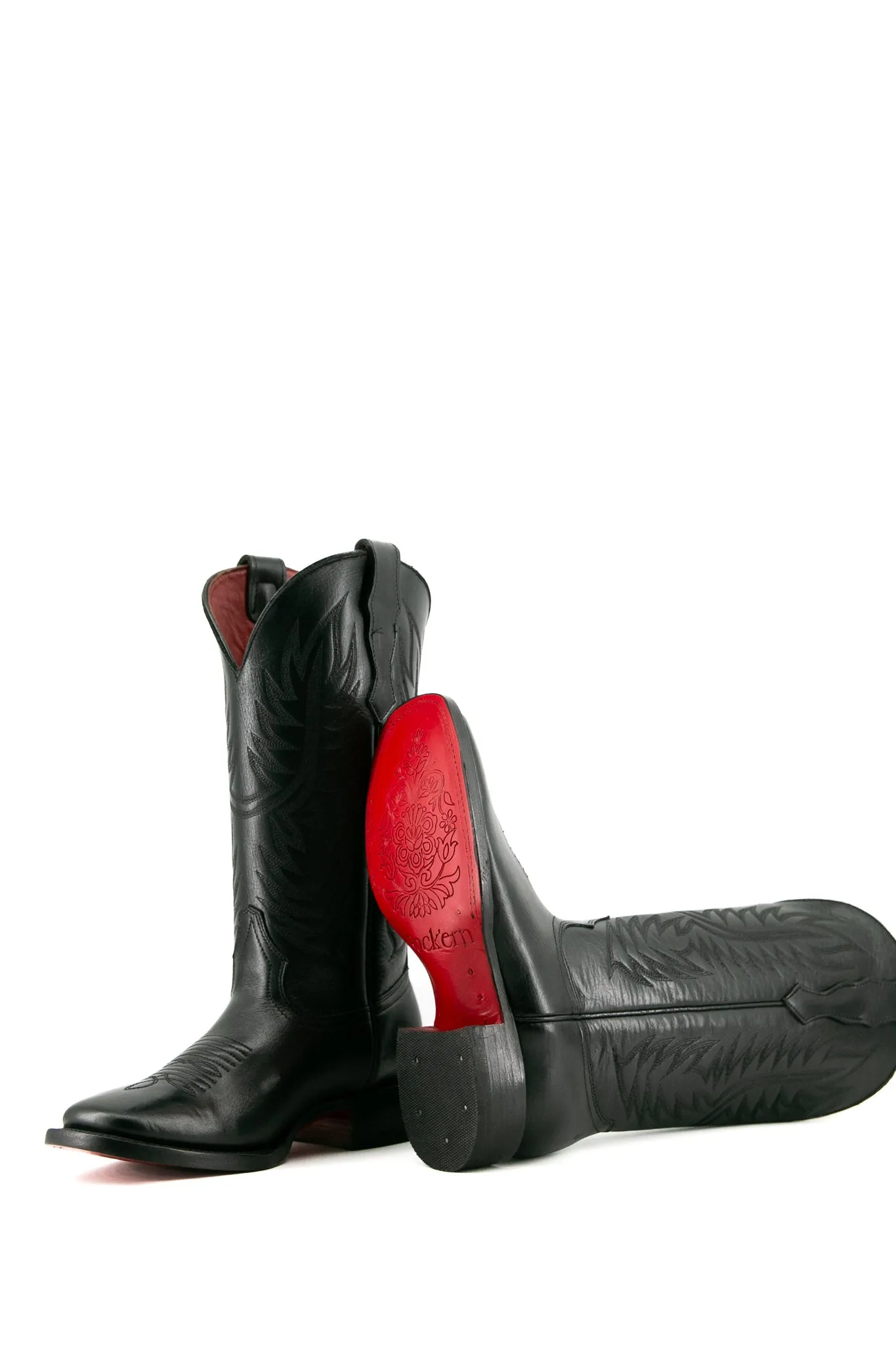 Ruby Ebano Red Sole Square Toe Cowgirl Boot