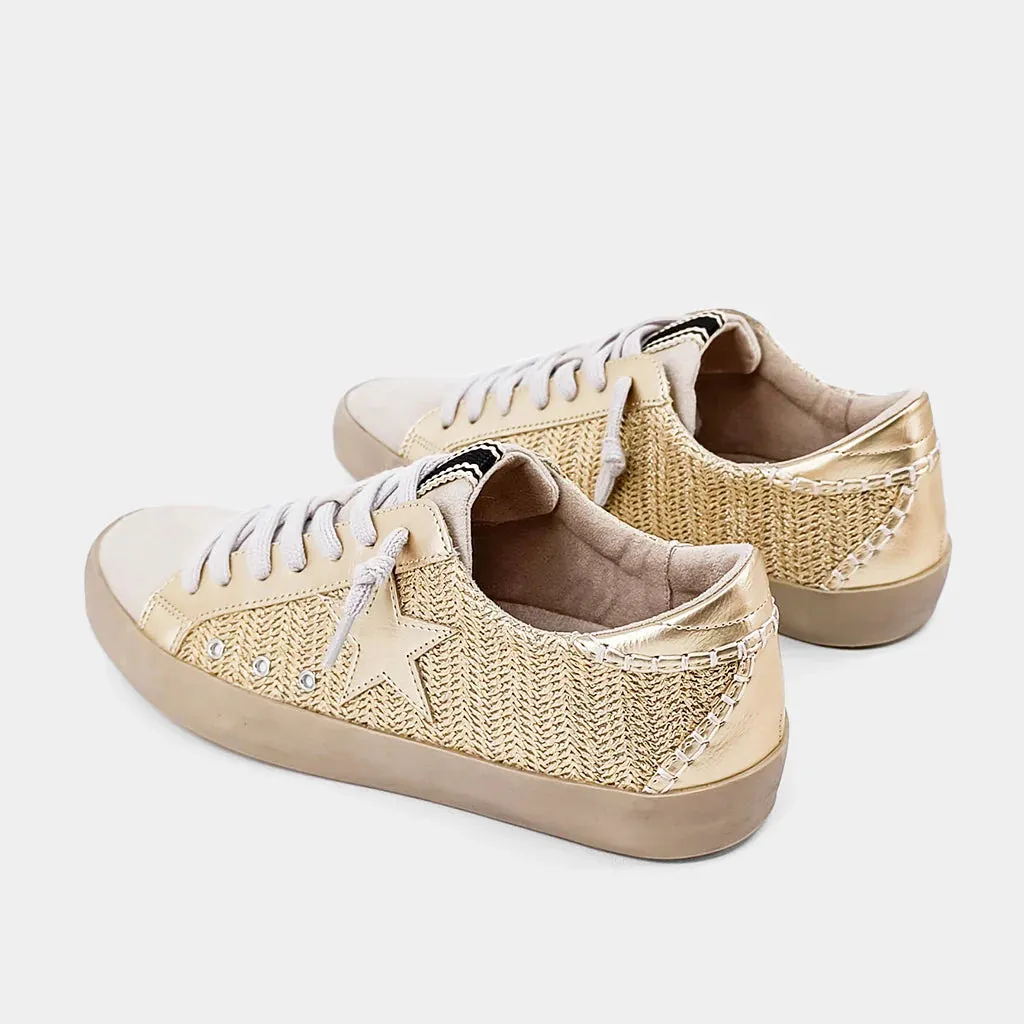 Shu Shop Paula Sneaker Gold Woven