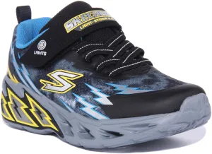 Skechers Light Storm 2.0 In Grey Black For Kids