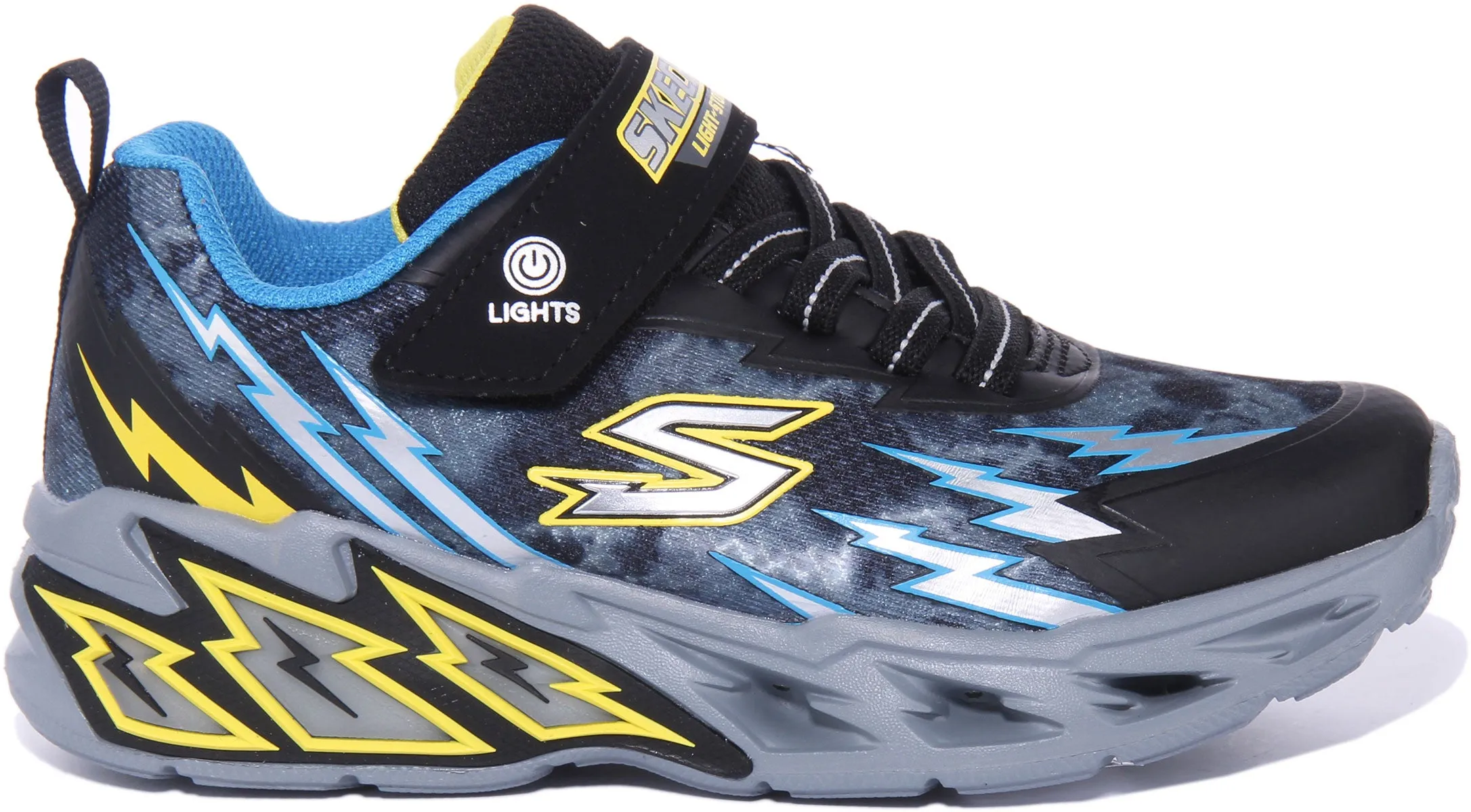 Skechers Light Storm 2.0 In Grey Black For Kids