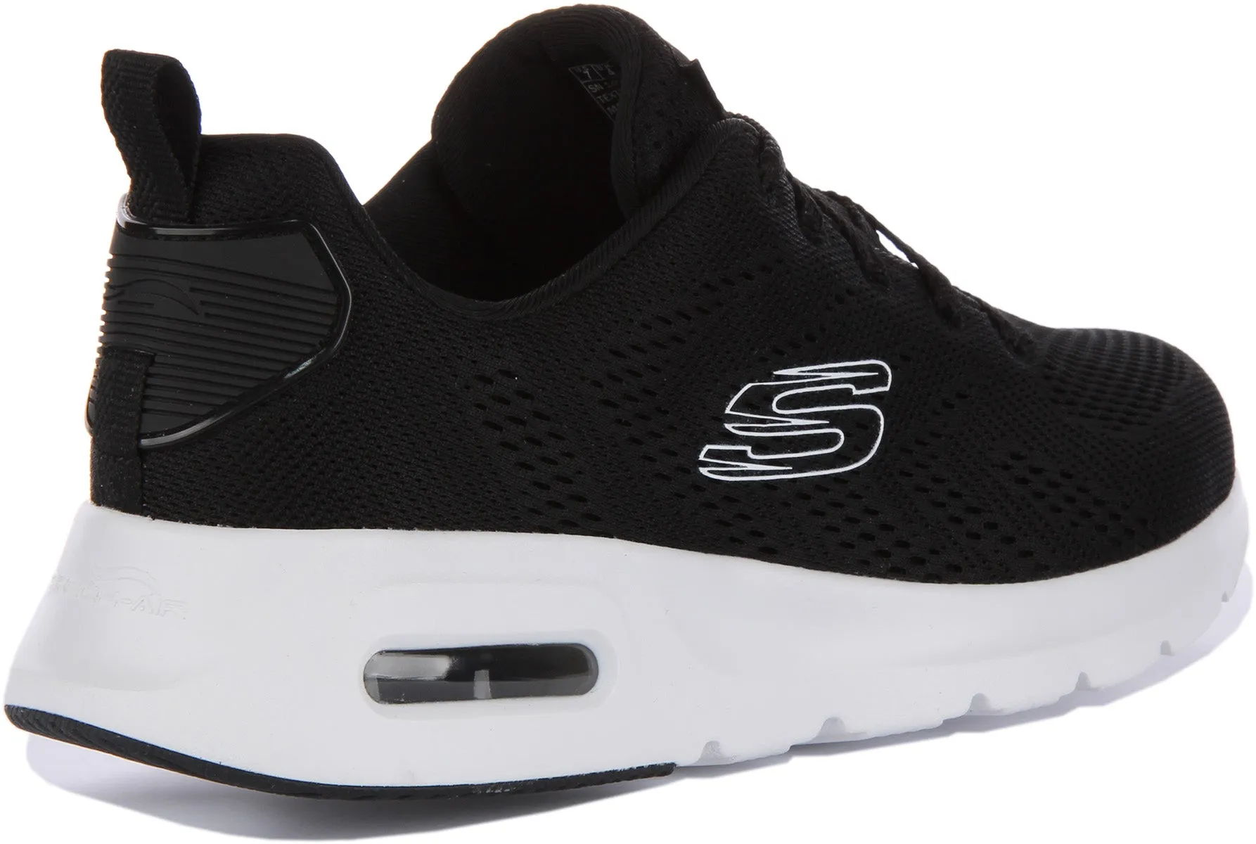 Skechers Skech Air Court In Black White For Women