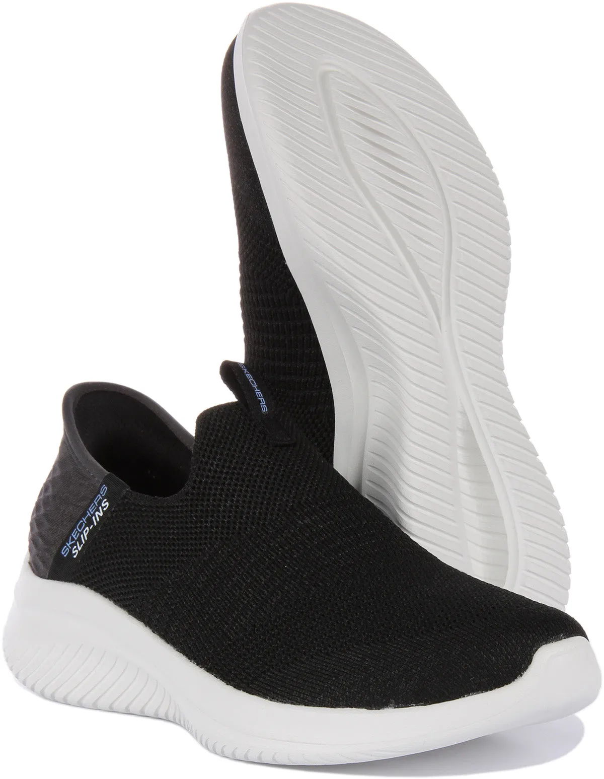 Skechers Ultra Flex 3.0 In Black White For Women